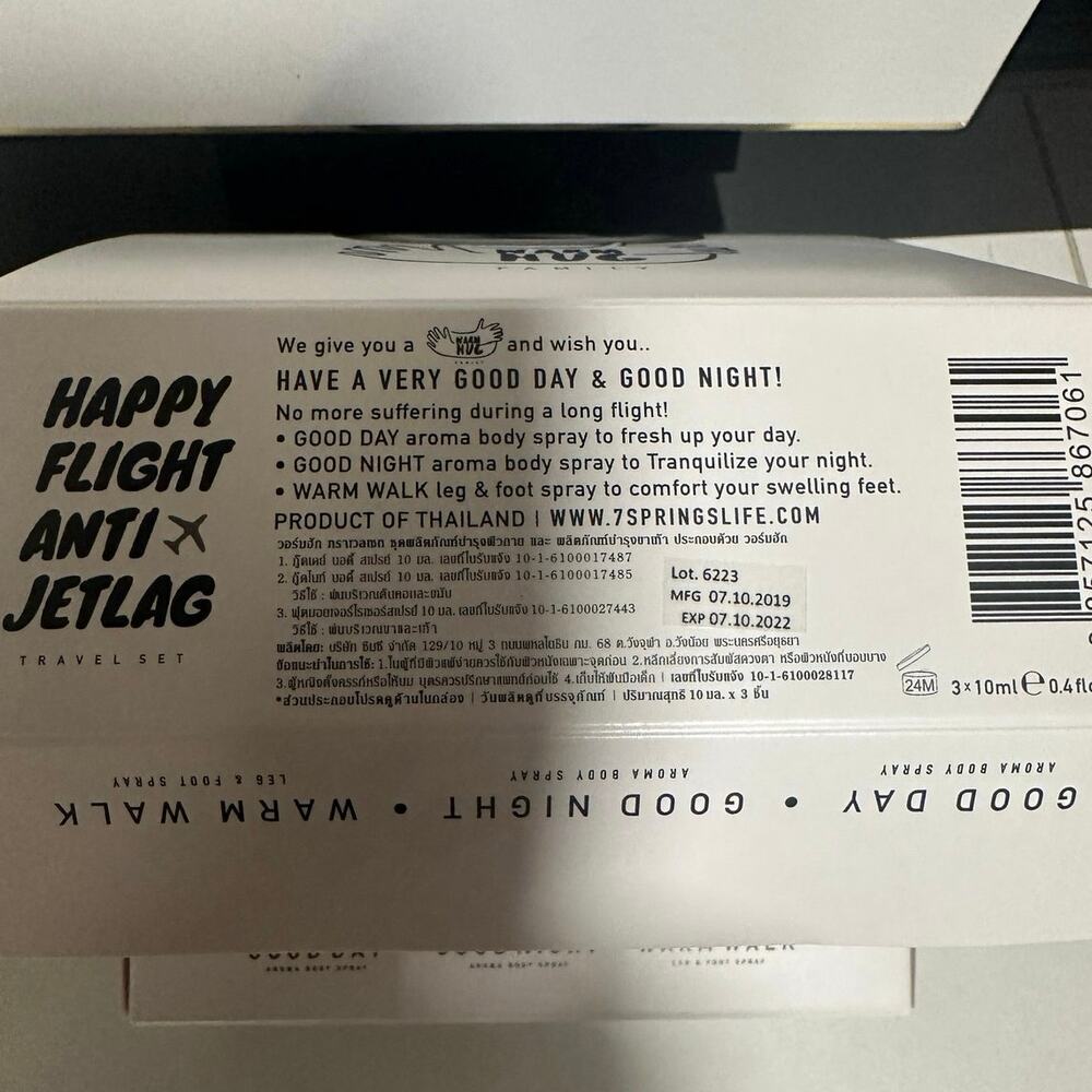 7Springs Aroma Therapy: Warm Hug - Happy Flight Anti-Jet Lag -NEW in BOX. - Picture 3 of 6